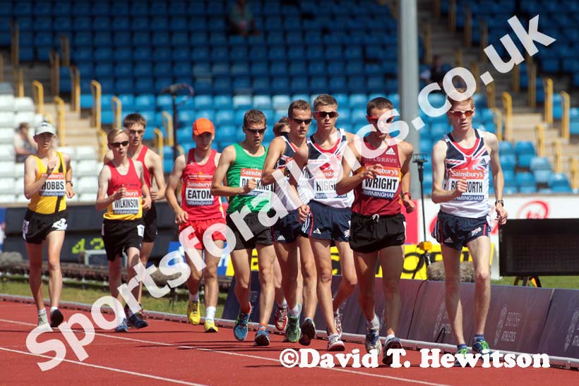 Mens 5000 metres walk at the Sainsbury's British Championships, Birmingham.